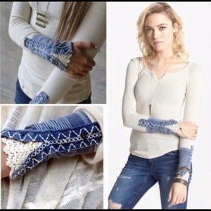 We The Free Kyoto crochet sleeve thermal